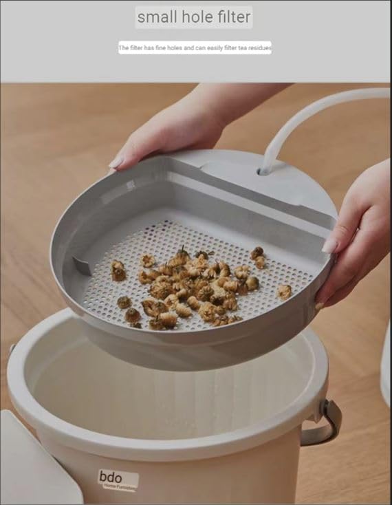 Azelf Tea Filter Bucket Dry and Wet Separation Trash Can Waste Drain Bin Garbage Container Tea Waste Bucket Easy Use Dry and Wet Separation Trash Can Tea Leaf Strainers - Image 4