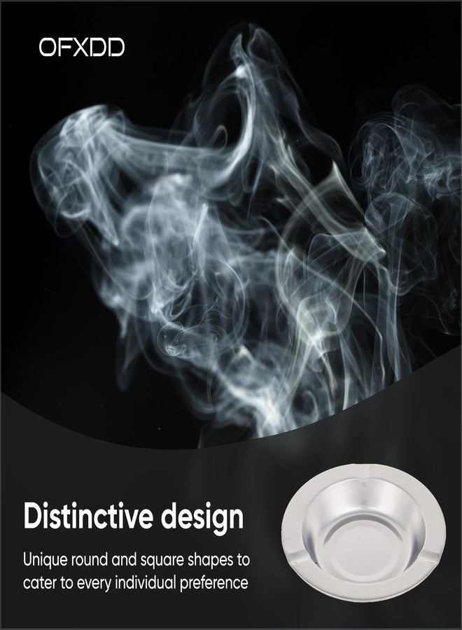 OFXDD Cigar Metal Ashtrays - Pack of 3 - Ashtray for Cigarettes - Heavy Duty Ash Trays - Image 5