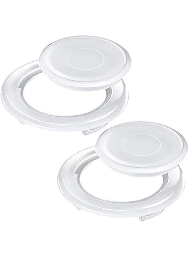 2 Sets 2 Inch Patio Table Umbrella Hole Ring and Cap Set, Standard Size Umbrella Thicker Hole Ring Plug and Cap Set(Translucent) - Image 1