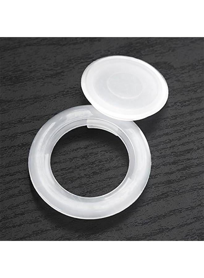 2 Sets 2 Inch Patio Table Umbrella Hole Ring and Cap Set, Standard Size Umbrella Thicker Hole Ring Plug and Cap Set(Translucent) - Image 2