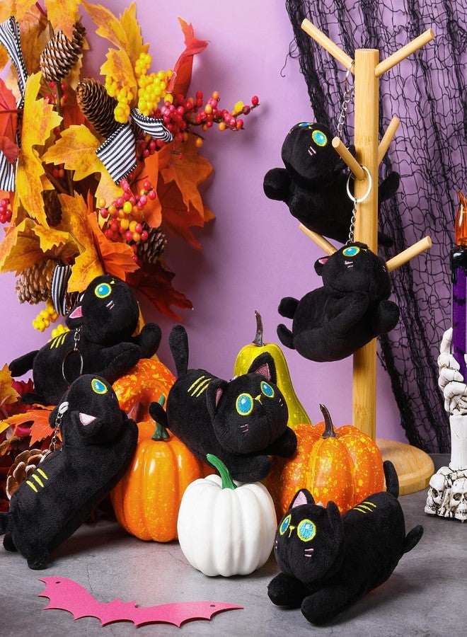 Zomiboo 9 Pcs Cat Stuffed Animals Bulk Mini Plush Cat Pig Stuffed Kitten Soft Doll Piggy Plush Toys Ornament for DIY Keychain Halloween Classroom School Pet Animals Party Favors(Lively Style) - Image 4