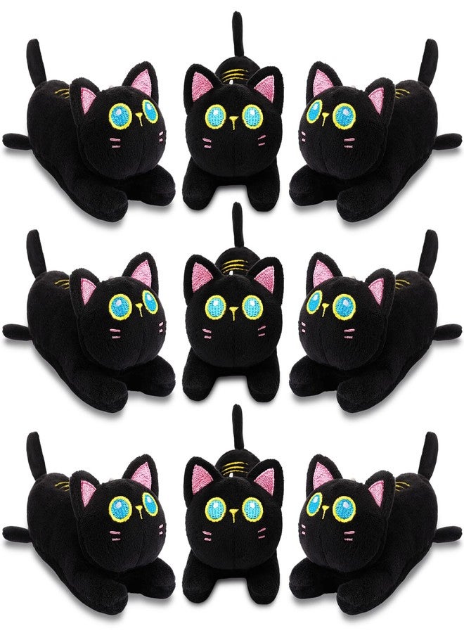 Zomiboo 9 Pcs Cat Stuffed Animals Bulk Mini Plush Cat Pig Stuffed Kitten Soft Doll Piggy Plush Toys Ornament for DIY Keychain Halloween Classroom School Pet Animals Party Favors(Lively Style) - Image 1