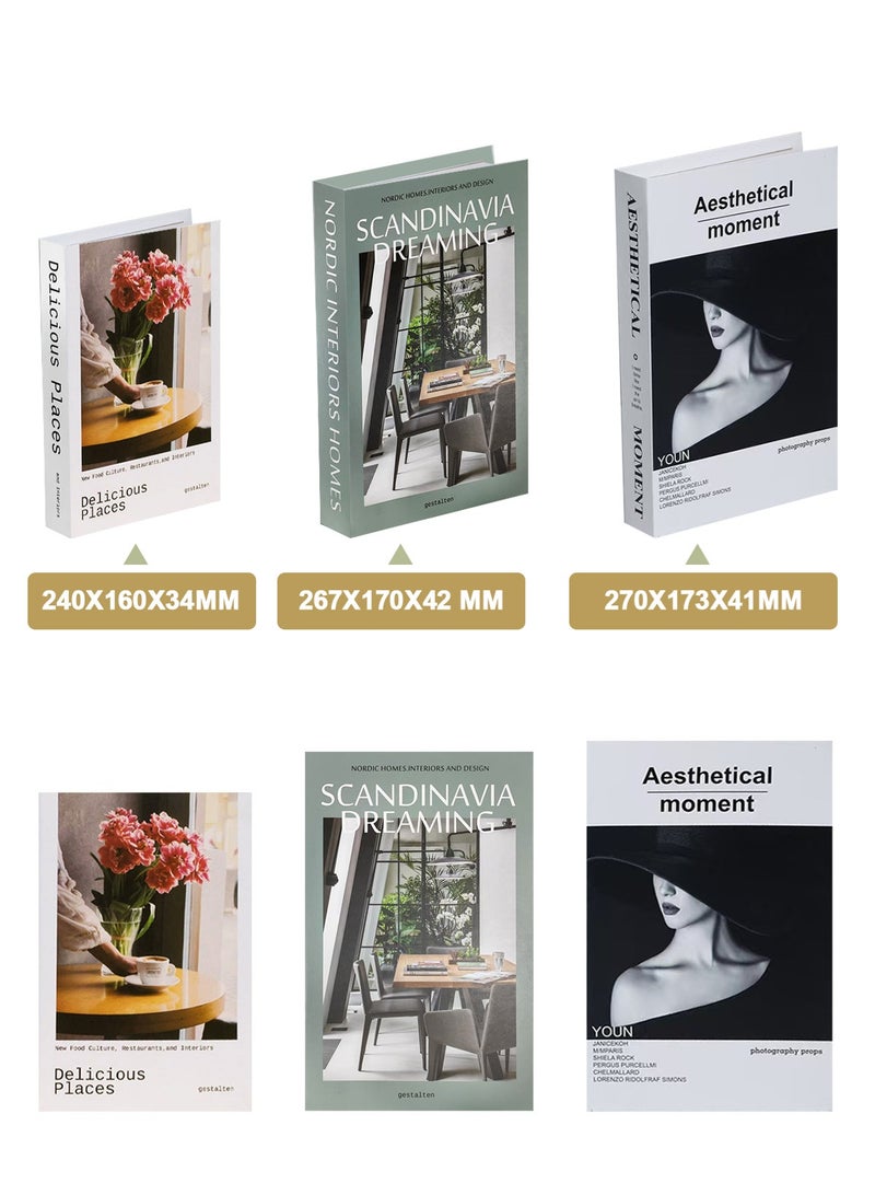 HomarKet Set of 3 Decorative Fake Books | Modern Hardcover for Coffee Table, Living Room & Shelf Aesthetic Display - Image 2