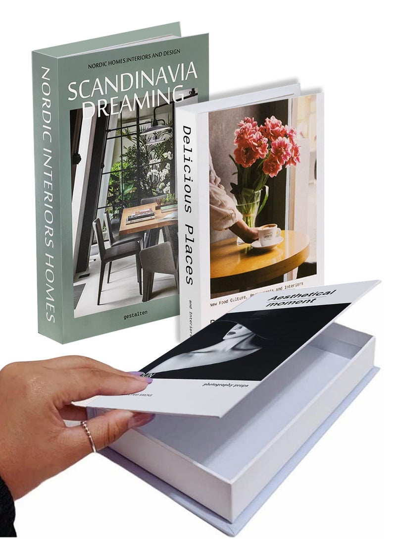 HomarKet Set of 3 Decorative Fake Books | Modern Hardcover for Coffee Table, Living Room & Shelf Aesthetic Display - Image 3