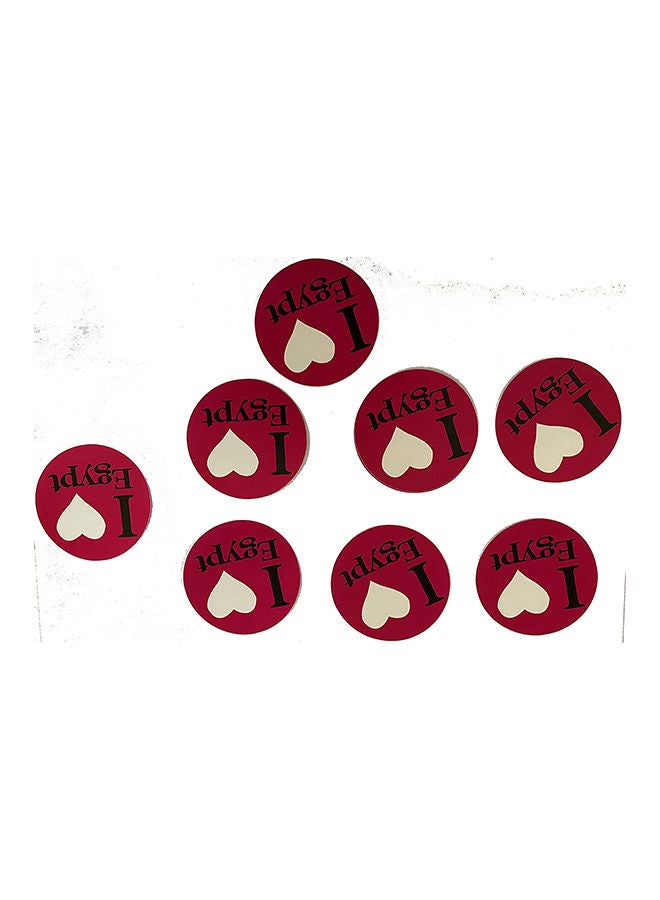 UP TO DATE Adhesive Sticker, size 6 cm, 8 pieces, red - Image 3