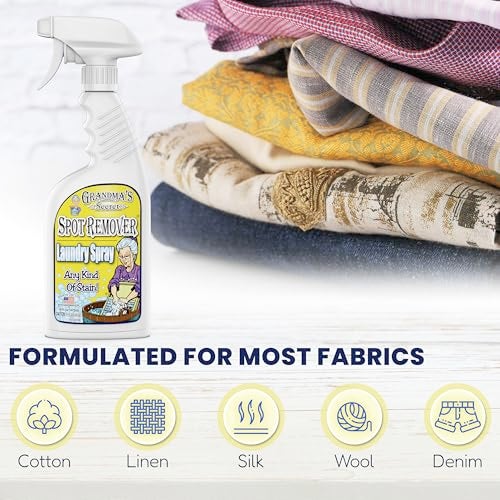 Grandma's Secret Spot Remover Laundry Spray - Chlorine, Bleach and Toxin-Free Fabric Stain Remover for Clothes - Removes Oil, Paint, Blood and Pet Stains - 16 Oz, 2 Pack - Image 4