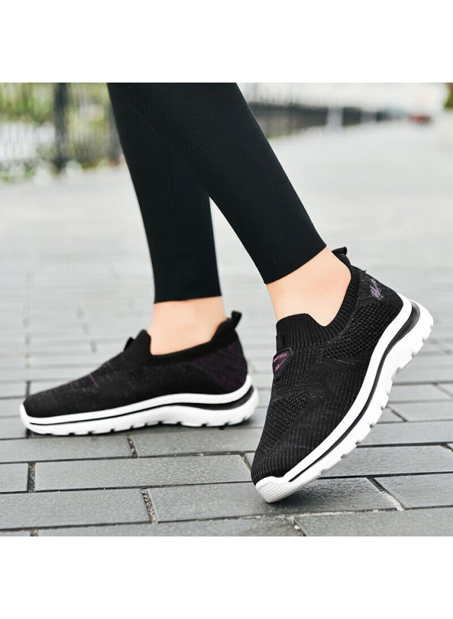 Double Star Eight Shuangxing Bate Women's Shoes, Spring And Autumn Breathable Casual Shoes, Lightweight Sports Cool Mesh Shoes, Slip-on Soft-soled Walking Shoes, Single Mesh Mom Shoes - Image 1