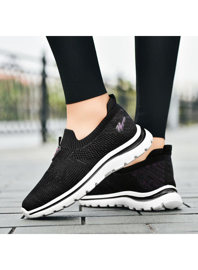 Double Star Eight Shuangxing Bate Women's Shoes, Spring And Autumn Breathable Casual Shoes, Lightweight Sports Cool Mesh Shoes, Slip-on Soft-soled Walking Shoes, Single Mesh Mom Shoes - Image 4