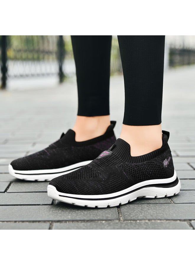 Double Star Eight Shuangxing Bate Women's Shoes, Spring And Autumn Breathable Casual Shoes, Lightweight Sports Cool Mesh Shoes, Slip-on Soft-soled Walking Shoes, Single Mesh Mom Shoes - Image 2