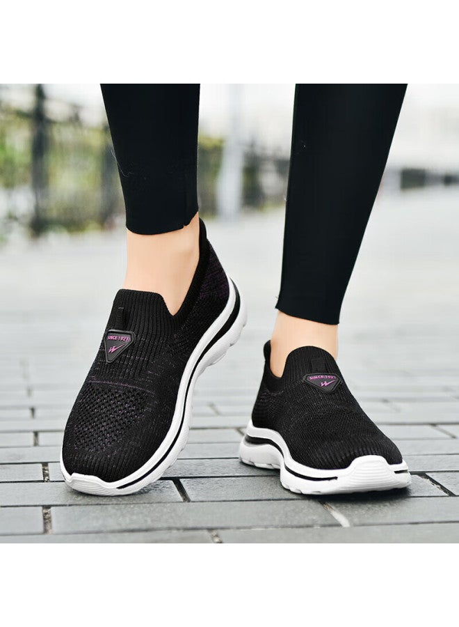 Double Star Eight Shuangxing Bate Women's Shoes, Spring And Autumn Breathable Casual Shoes, Lightweight Sports Cool Mesh Shoes, Slip-on Soft-soled Walking Shoes, Single Mesh Mom Shoes - Image 3