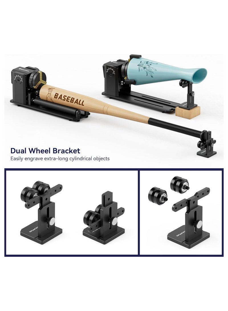 سكلبفون SCULPFUN RA Pro Max 4 في 1 الأسطوانة الدوارة ، آلة النقش بالليزر الدوارة بالليزر ، 180 درجة زاوية قابلة للتعديل قوس امتداد عجلة مزدوجة معالجة الكائن الأسطواني لـ S9 S30 Ultra SF-A9 سلسلة النقش بالليزر - Image 3