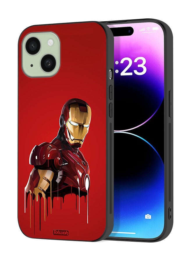Tolwak Apple iPhone 15 Plus Protective Case Cover Iron Man Art - Image 1