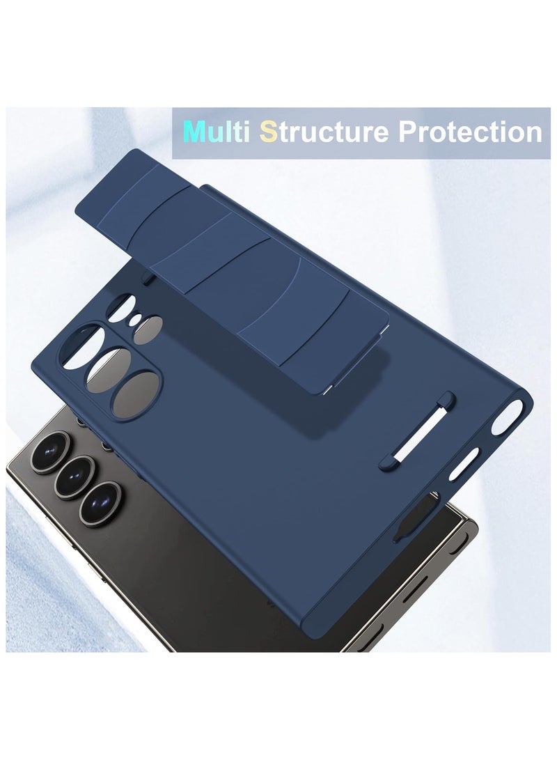 Case Compatible with Samsung Galaxy S24 Ultra with Silicone Wristband, Skin-Friendly Soft TPU Back Shockproof Pocket Cover Easy One-Handed Grip Wrist Strap Phone Case