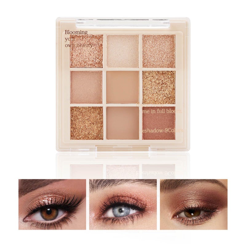 Boobeen Nude Eyeshadow Palette Matte and Shimmer Makeup Highly Pigmented Creamy Eye Shadow Powder Create a Neutral Eye Look Long Wearing - Image 3
