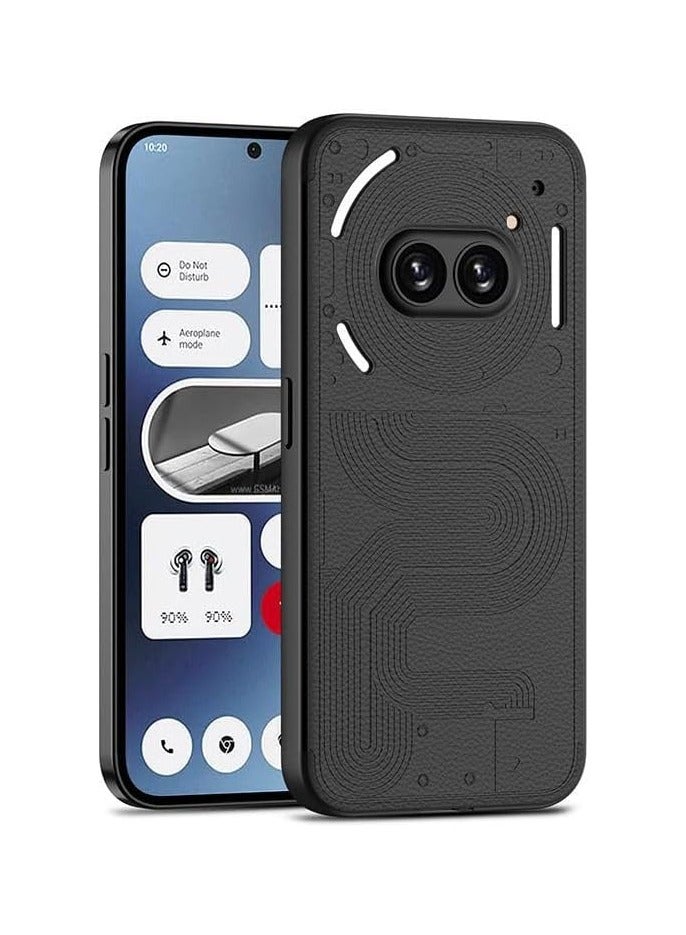 general Leather Case Compatible with Nothing Phone 2A,2024 Release,Simple Textured Plain Leather Phone Case for Phone 2A - Image 1