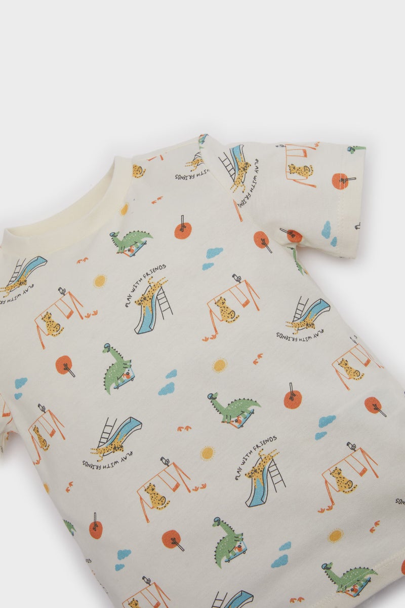 DeFacto Baby Boy 2 piece Regular Fit Knitted Pyjamas  - Image 3