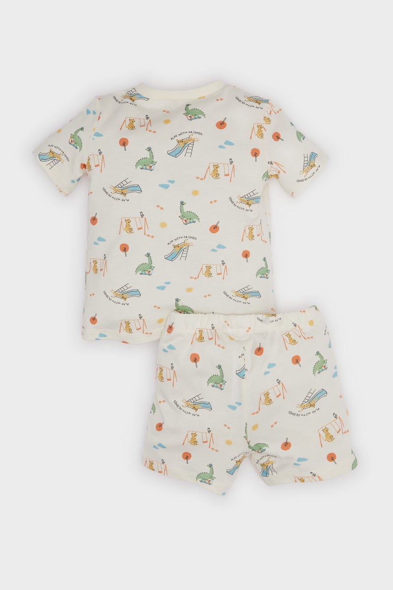 DeFacto Baby Boy 2 piece Regular Fit Knitted Pyjamas  - Image 2