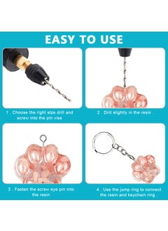 HASTHIP HASTHIP® Electric Resin Drill Set for Resin Casting Molds, Electric Hand Drill Tools Set Electrical Pin Vise Kit with 10Pcs Drill Bits (0.8-3.0mm) for Resin Casting Molds DIY Keychains Crafts Making  - Image 4