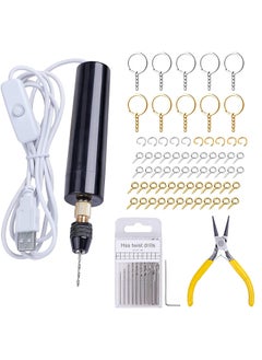 HASTHIP HASTHIP® Electric Resin Drill Set for Resin Casting Molds, Electric Hand Drill Tools Set Electrical Pin Vise Kit with 10Pcs Drill Bits (0.8-3.0mm) for Resin Casting Molds DIY Keychains Crafts Making  - Image 1