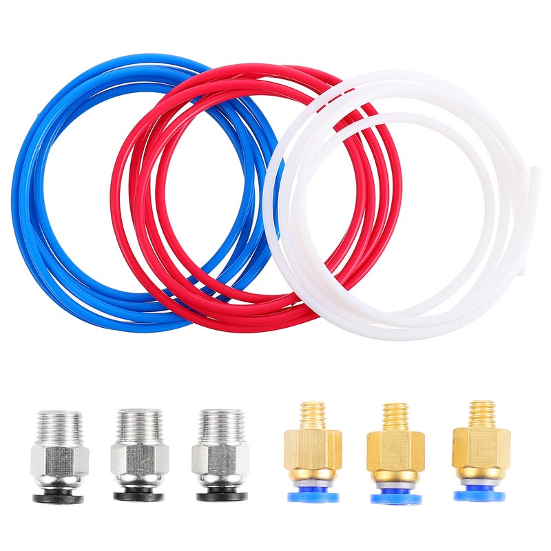 9 Pcs PTFE Tube Quick Fitting Pneumatic Fitting for 3D Printer Supplies - Image 1