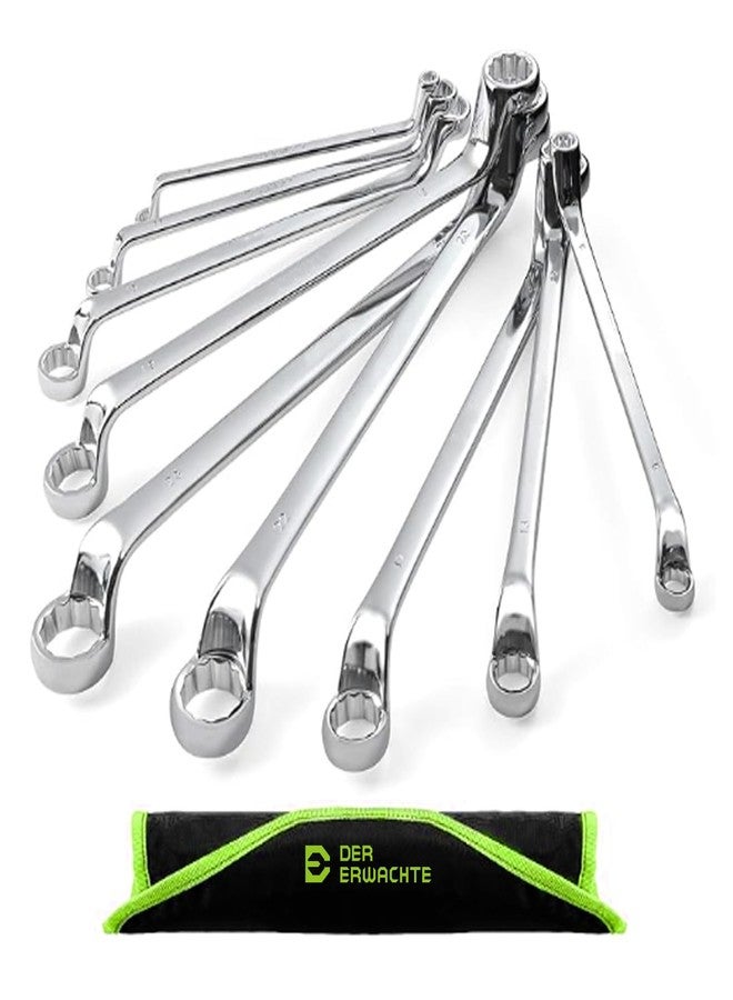 Der Erwachte 9-Piece Offset Box Wrench Set, 75-Degree Angle, 6-23mm, Chrome Vanadium Steel with Rolling Pouch - Image 1