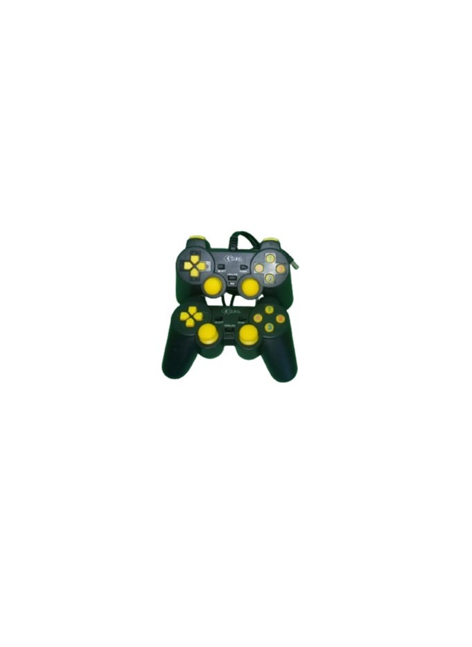 TWINS - USB wired Double Controller Gamepad Analog Black - Image 1
