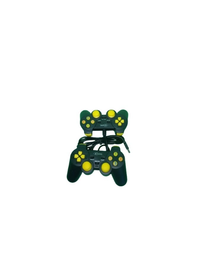 TWINS - USB wired Double Controller Gamepad Analog Black - Image 1