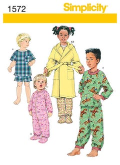 Simplicity Simplicity 1572 Toddler and Child's Robe and Pajamas Sewing Patterns, Sizes 1/2-2  - Image 1