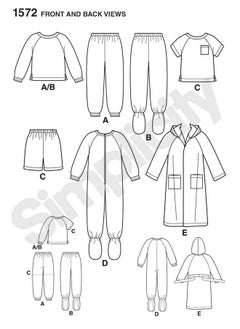 Simplicity Simplicity 1572 Toddler and Child's Robe and Pajamas Sewing Patterns, Sizes 1/2-2  - Image 3