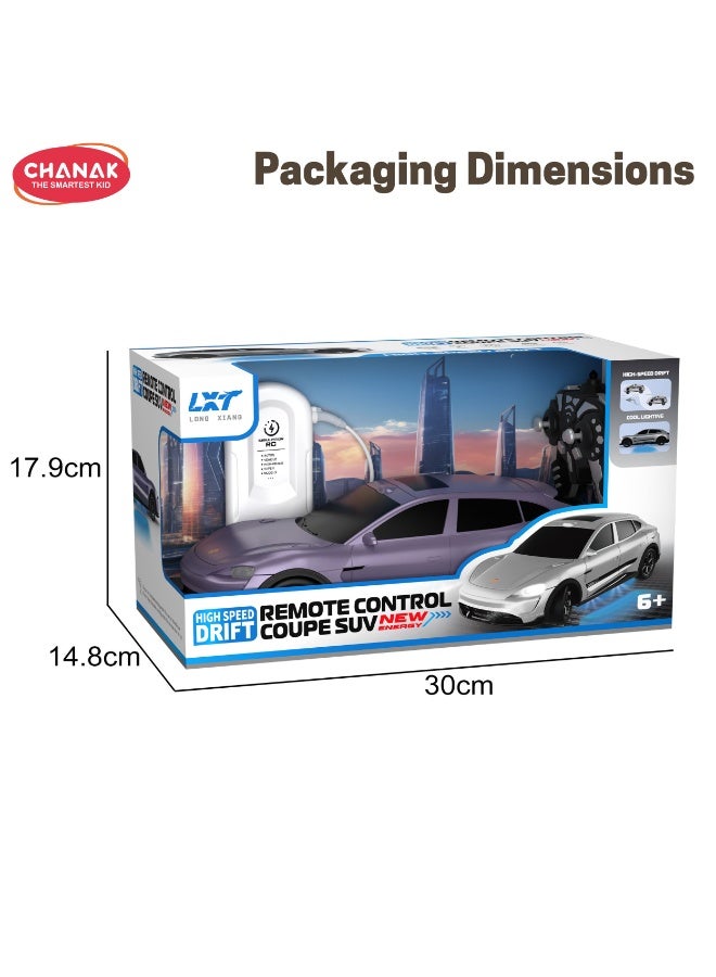 Chanak High-Speed Remote Control Coupe Suv Car For Kids 2.4Ghz Drift Rc Car With LED Lights & Precision Steerin Rechargeable Racing Vehicle Toy For Boys & Girls (Color as per Availability) - Image 3