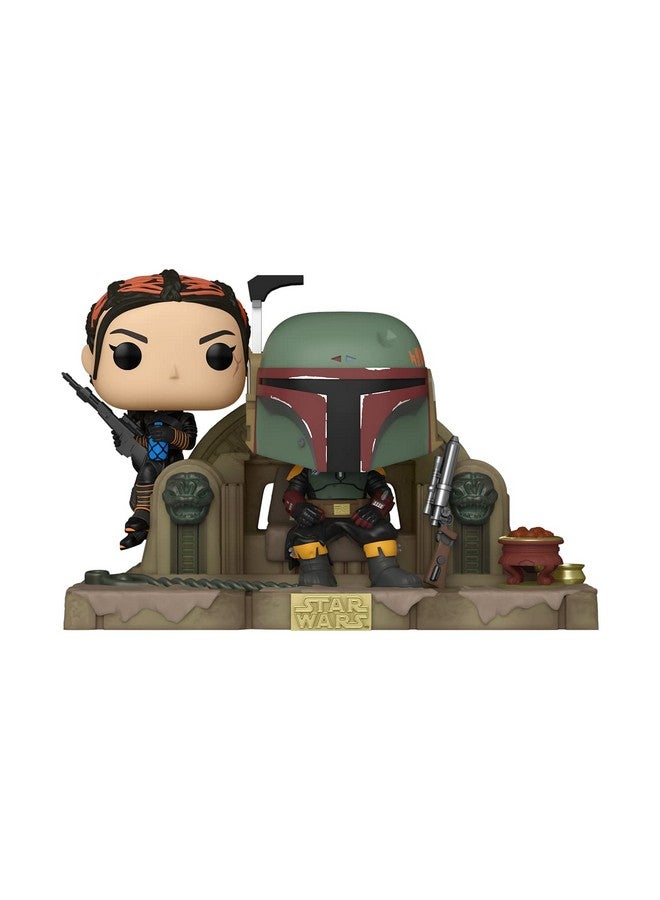 Funko Pop! Star Wars Moment: The Mandalorian - Boba Fett and Fennec on Throne - Image 1