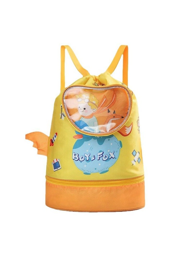 CMGTYYD. حقيبة ظهر للأطفال للسباحة الجافة والمبللة، حقيبة ظهر برباط مقاوم للماء، حقيبة ظهر للسباحة على الشاطئ مع مقصورة للأحذية، حقيبة سباحة للبنين والبنات، حقيبة ظهر رياضية للأطفال للسباحة، - Image 1