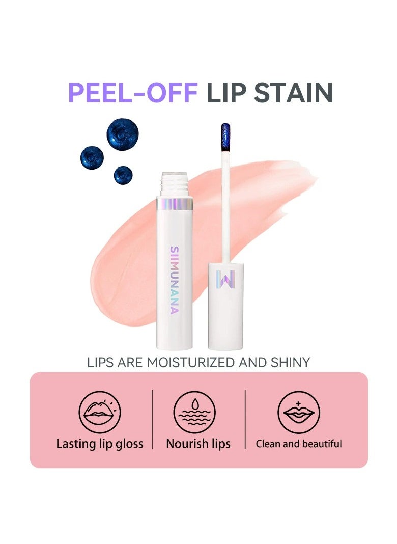 siimunana - Wonder Blading Lip Stain Masque, Lip Stain Peel Off Masque, Long Lasting, Waterproof and Transfer Proof Pink Lip Tint, Matte Finish Peel Off Lip Stain 4ml, Lovely (Chestnut Brown) - Image 1