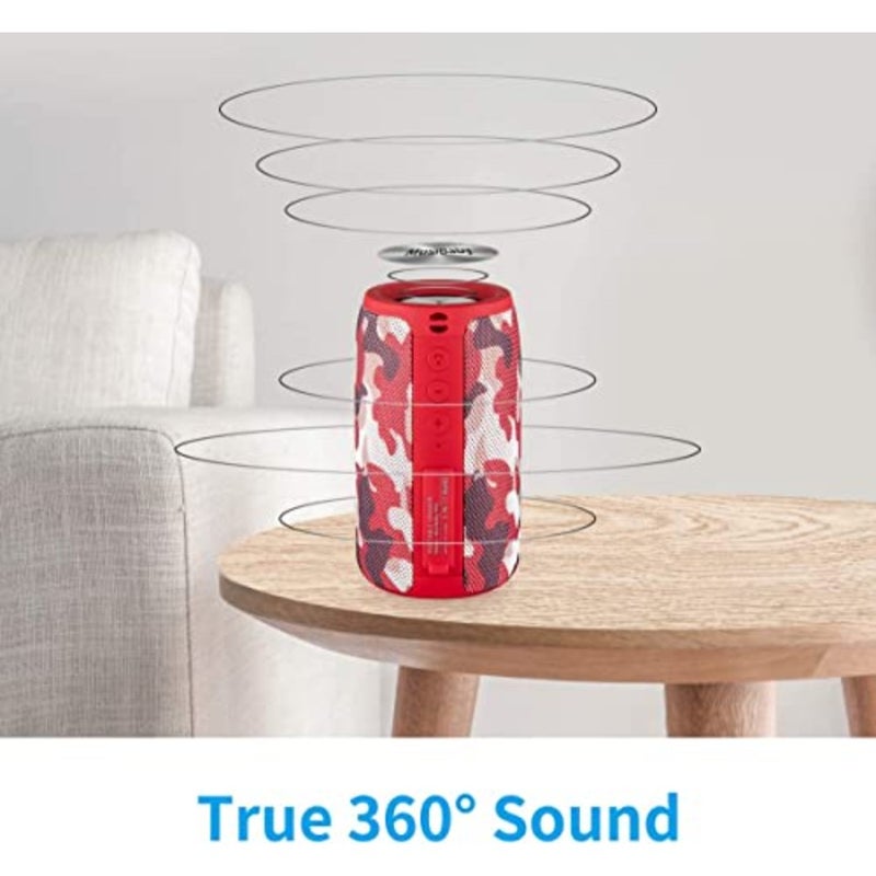 M68 tooth Speaker, 12W, IPX5, FM, USB AUX, Portable 12W speaker for outdoor, camping, patio and travel. IPX5 splash-resistant with FM, USB drive, AUX and dual pairing - Image 4