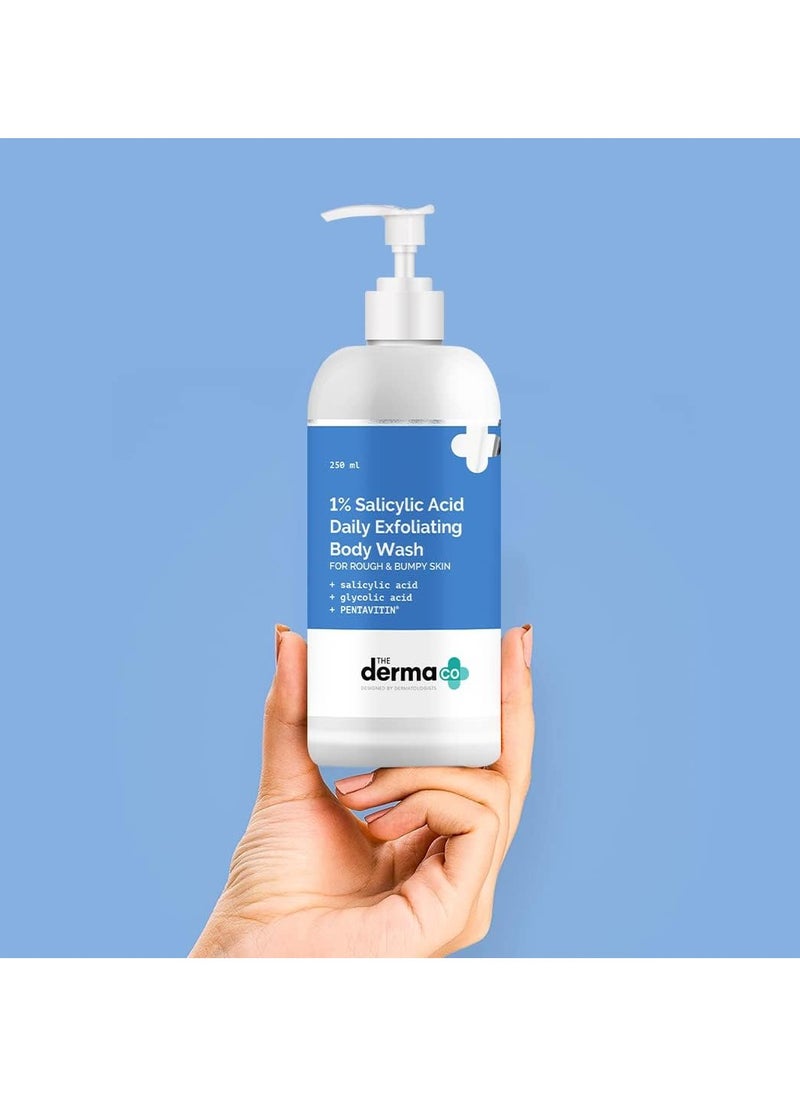 The Derma Co 1% Salicylic Acid Daily Exfoliating Body Wash To Prevent Body ACNE & Cleanse Skin, with Salicylic Acid, Glycolic Acid & PENTAVITIN - 250 ml (Pack of 1) - pzsku/Z276D08761EBA3CBD0D8CZ/45/_/1734067437/0af53fc6-fbb9-40c9-9233-4533c3905c14