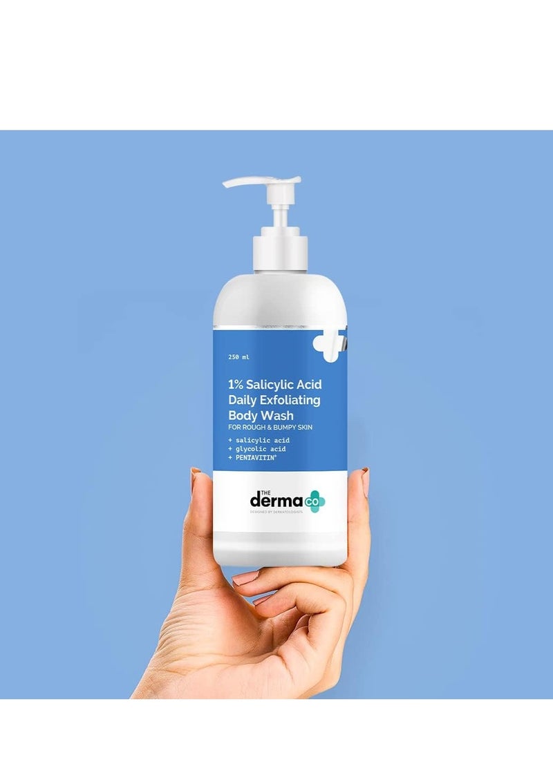 The Derma Co 1% Salicylic Acid Daily Exfoliating Body Wash To Prevent Body ACNE & Cleanse Skin, with Salicylic Acid, Glycolic Acid & PENTAVITIN - 250 ml (Pack of 1) - pzsku/Z276D08761EBA3CBD0D8CZ/45/_/1734067439/9d7cb9f3-fed6-430a-b161-18f40d6c316e