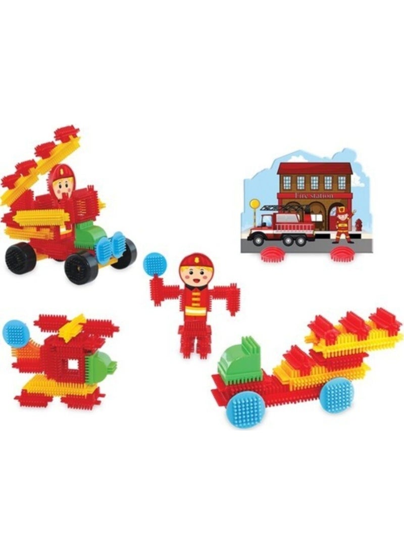 dede Grandpa Cactus Blocks 55 Pieces Fire Station Educational Tutorial  - Image 2