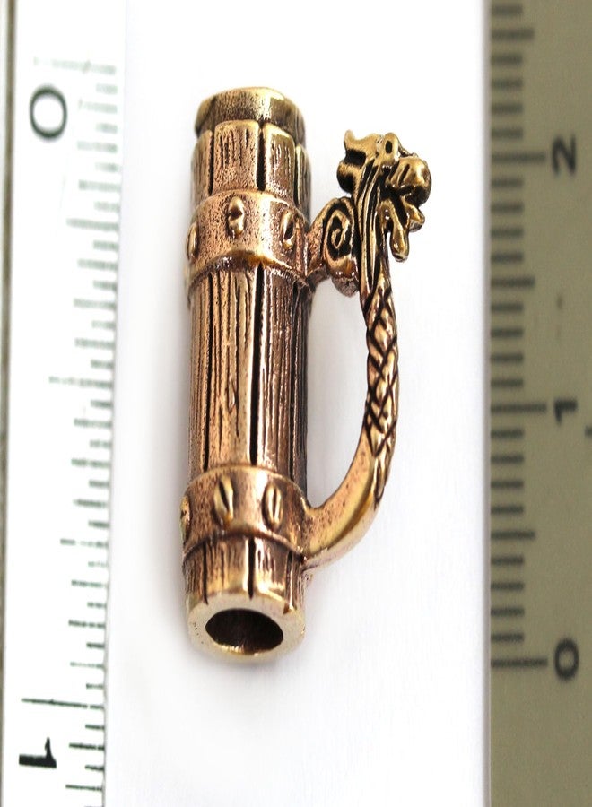 LynnAround Bronze Norse Viking Celtic Nordic Beer Mug Beard Beads Rings, Dwarven Dreadlock Pirate Medieval Hair Beads, Pagan Jewelry - Image 5
