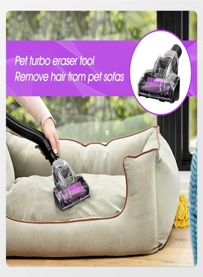 فرشاة تنظيف شعر الحيوانات الأليفة توربينية مطورة 2252، ملحق لماكينات تنظيف الشعر بيسيل كلينفيو سويفل كروسويف 2252، 2489، 2486، 2254، 22543، 24899، 3437F، 3774F، 27909، أرقام قطع غيار بديلة 1608089، لون بنفسجي - Image 5