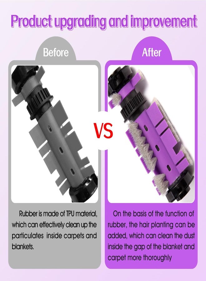 فرشاة تنظيف شعر الحيوانات الأليفة توربينية مطورة 2252، ملحق لماكينات تنظيف الشعر بيسيل كلينفيو سويفل كروسويف 2252، 2489، 2486، 2254، 22543، 24899، 3437F، 3774F، 27909، أرقام قطع غيار بديلة 1608089، لون بنفسجي - Image 4