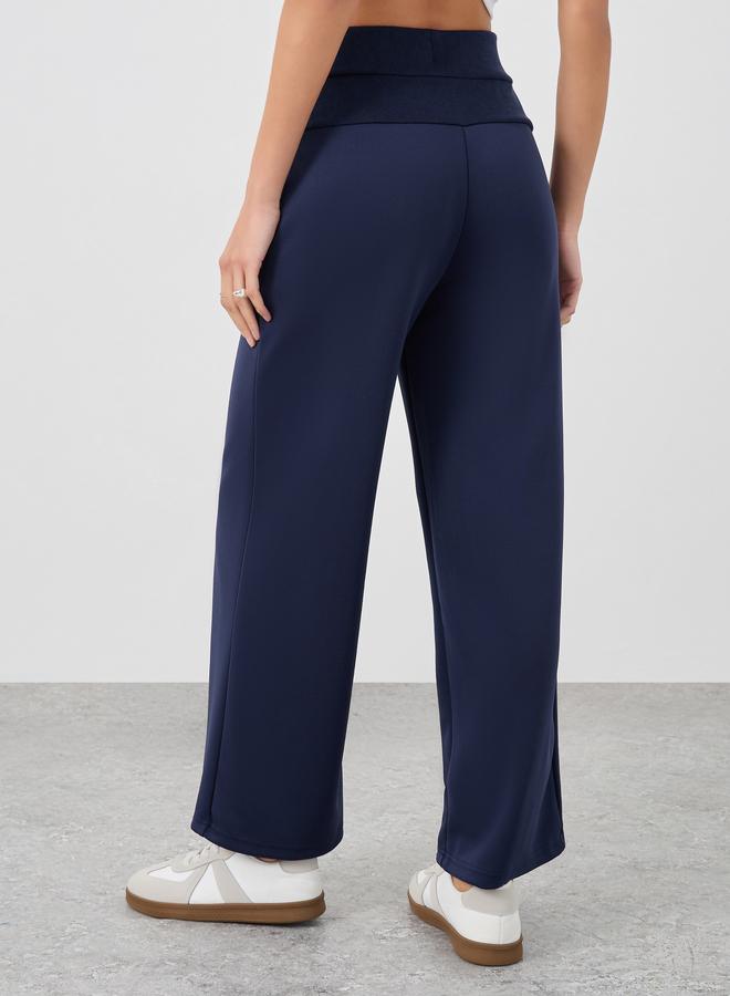 Styli Wide Waistband Joggers with Pintuck Detail - Image 4