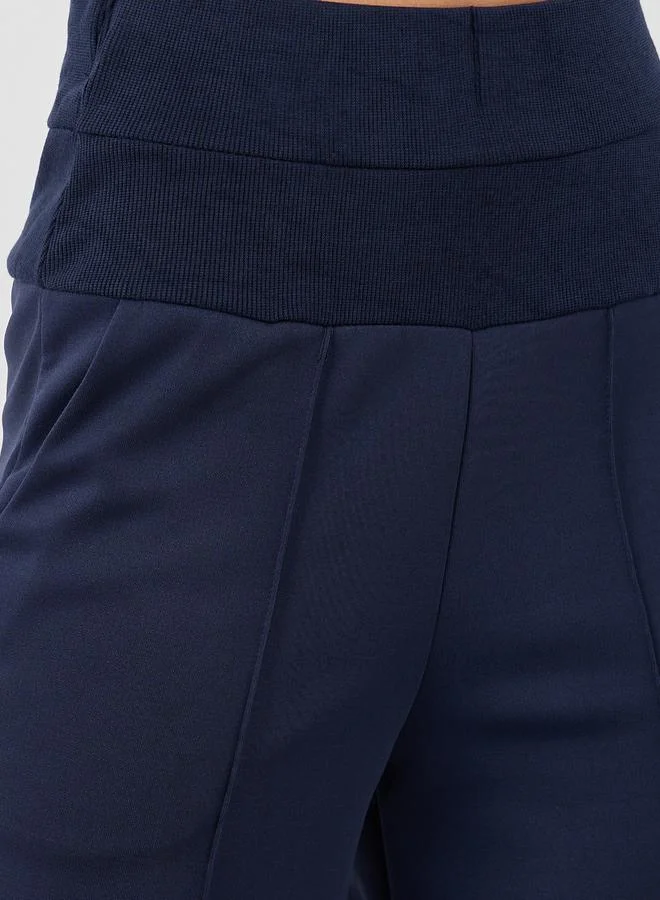 Styli Styli Wide Waistband Joggers with Pintuck Detail