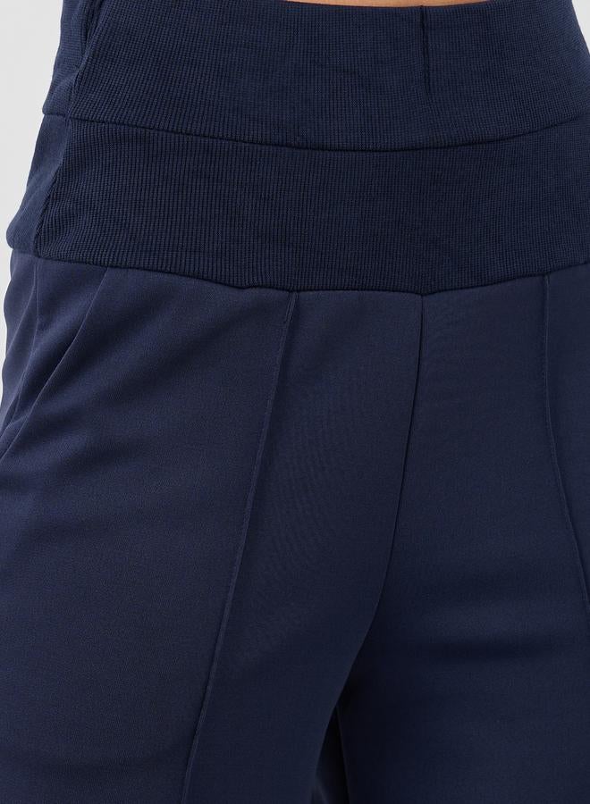 Styli Wide Waistband Joggers with Pintuck Detail - Image 3