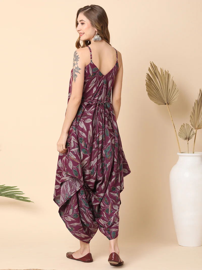 globus Women All Over Printed Dhoti Style Fusion Jumpsuit