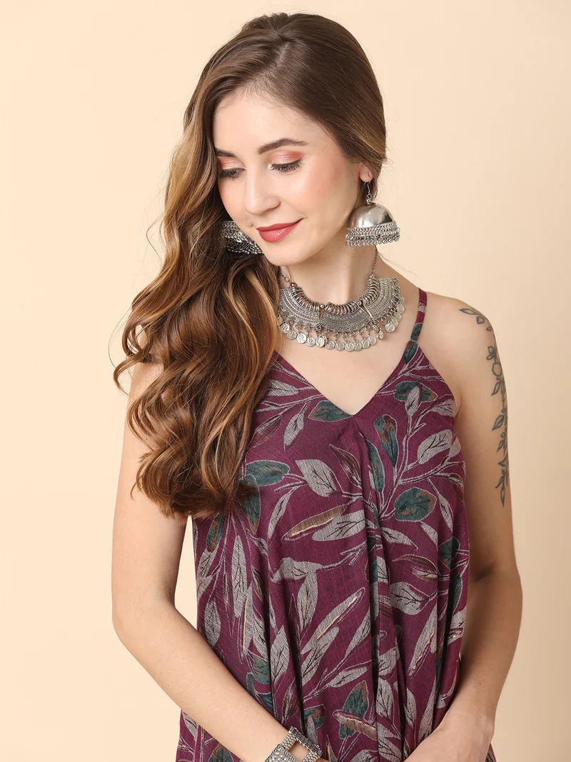 globus Women All Over Printed Dhoti Style Fusion Jumpsuit