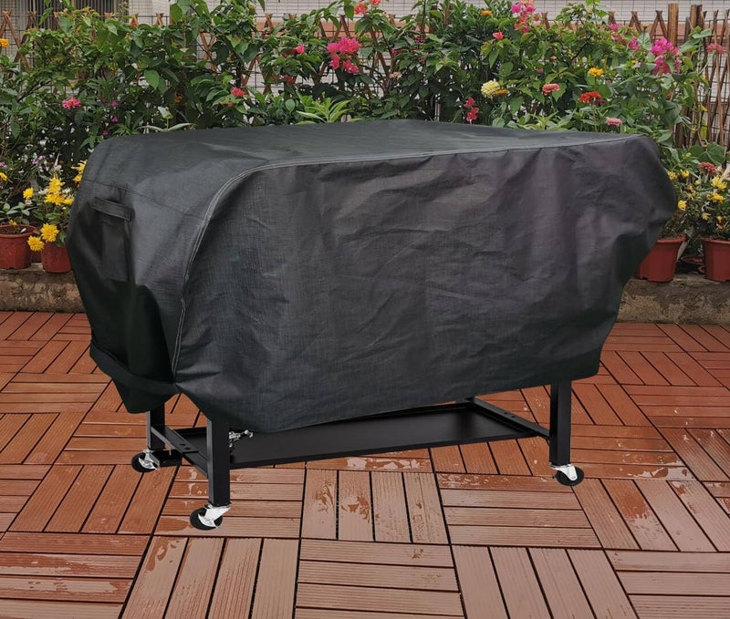 acoveritt RPET Frabric Cover for Flat Griddle Cover, Black；Fit 36" griddles with Hood and Side Shelf foldeble - Image 2