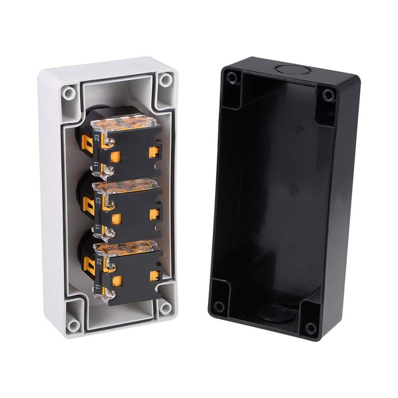 uxcell uxcell Push Button Switch Box Momentary NO NC Red Green Switches and Emergency Stop  - Image 3