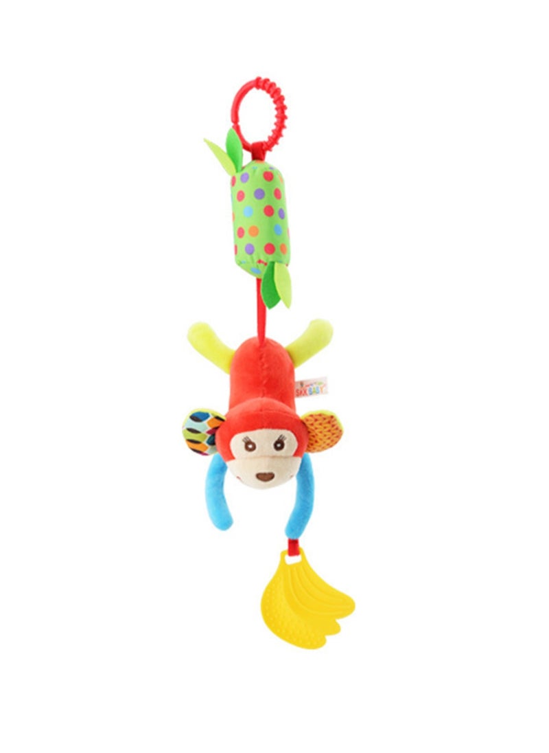 Generic - Animal Wind Chimes Bed Hanging, Stroller Pendant, Bell Wind Chimes Car Hanging With Teether (Monkey Wind Chime) - Image 1