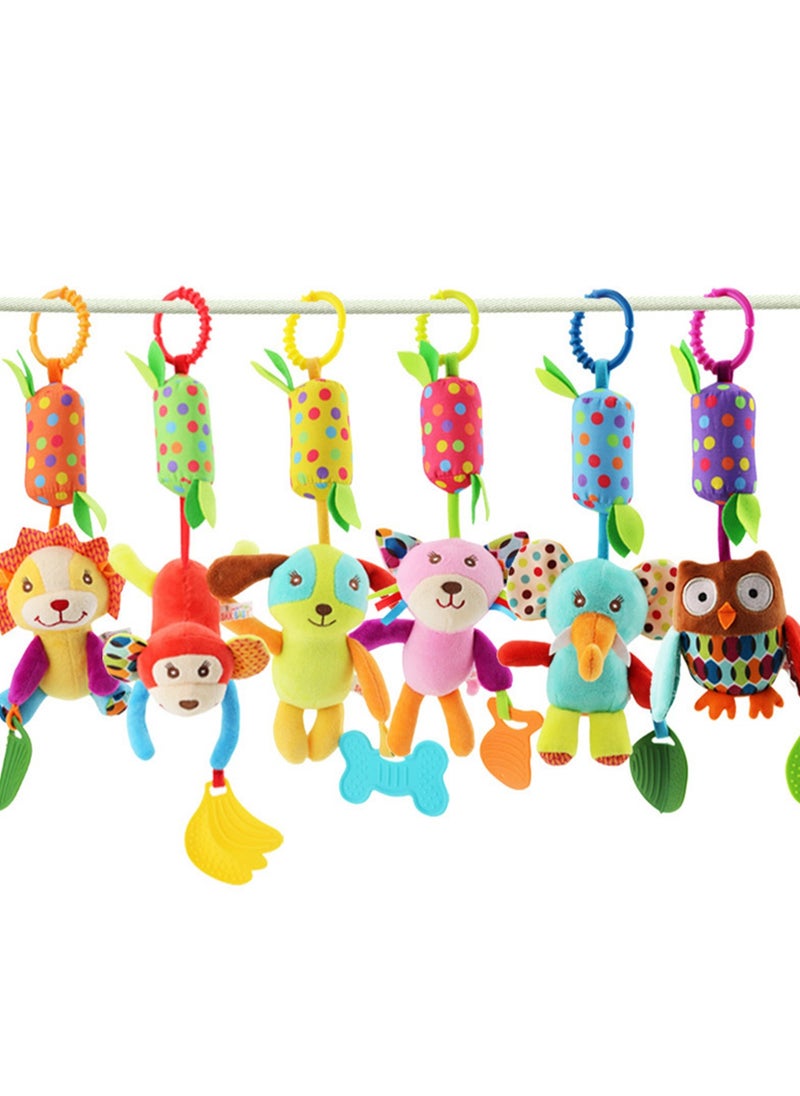 Generic - Animal Wind Chimes Bed Hanging, Stroller Pendant, Bell Wind Chimes Car Hanging With Teether (Monkey Wind Chime) - Image 1