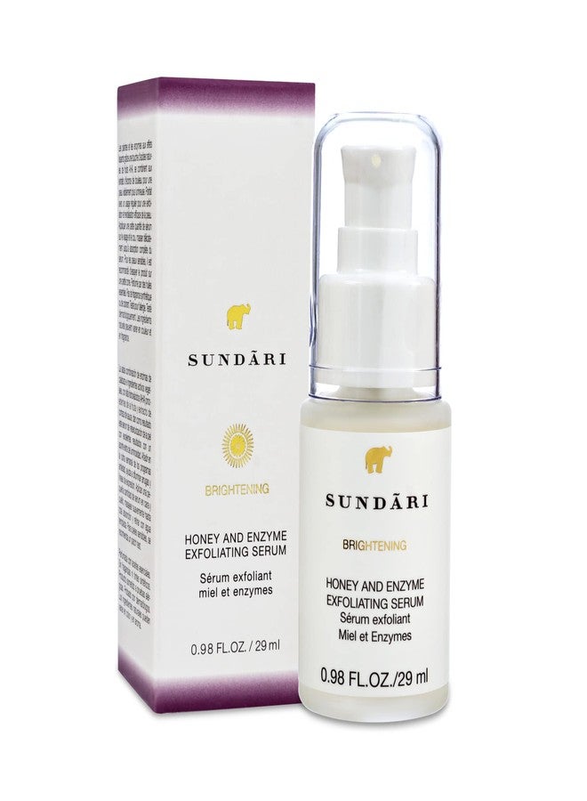 SUNDARI Honey & Enzyme Exfoliating Serum, 0.98 fl oz, Brighter Skin, Fewer Fine Lines and Wrinkles, Smoothing Botanicals, Enzymes and Fruit AHAs - Image 3